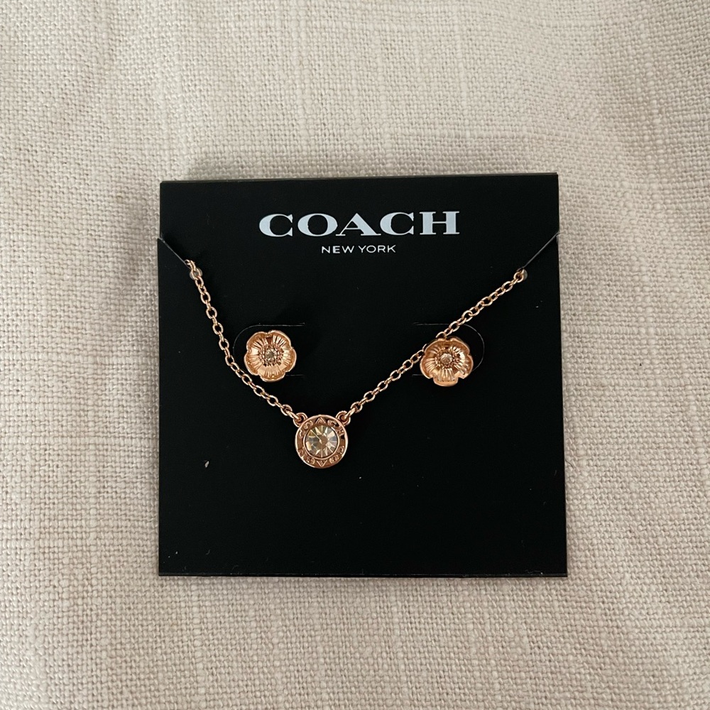 COACH NECKLACE EARRING COMBO